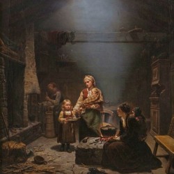A family around their dinner table